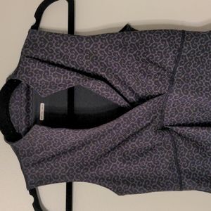 Lululemon Black and Gray Pattern Tank